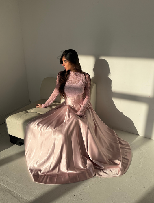 Jupe Longue Évasée - Rose