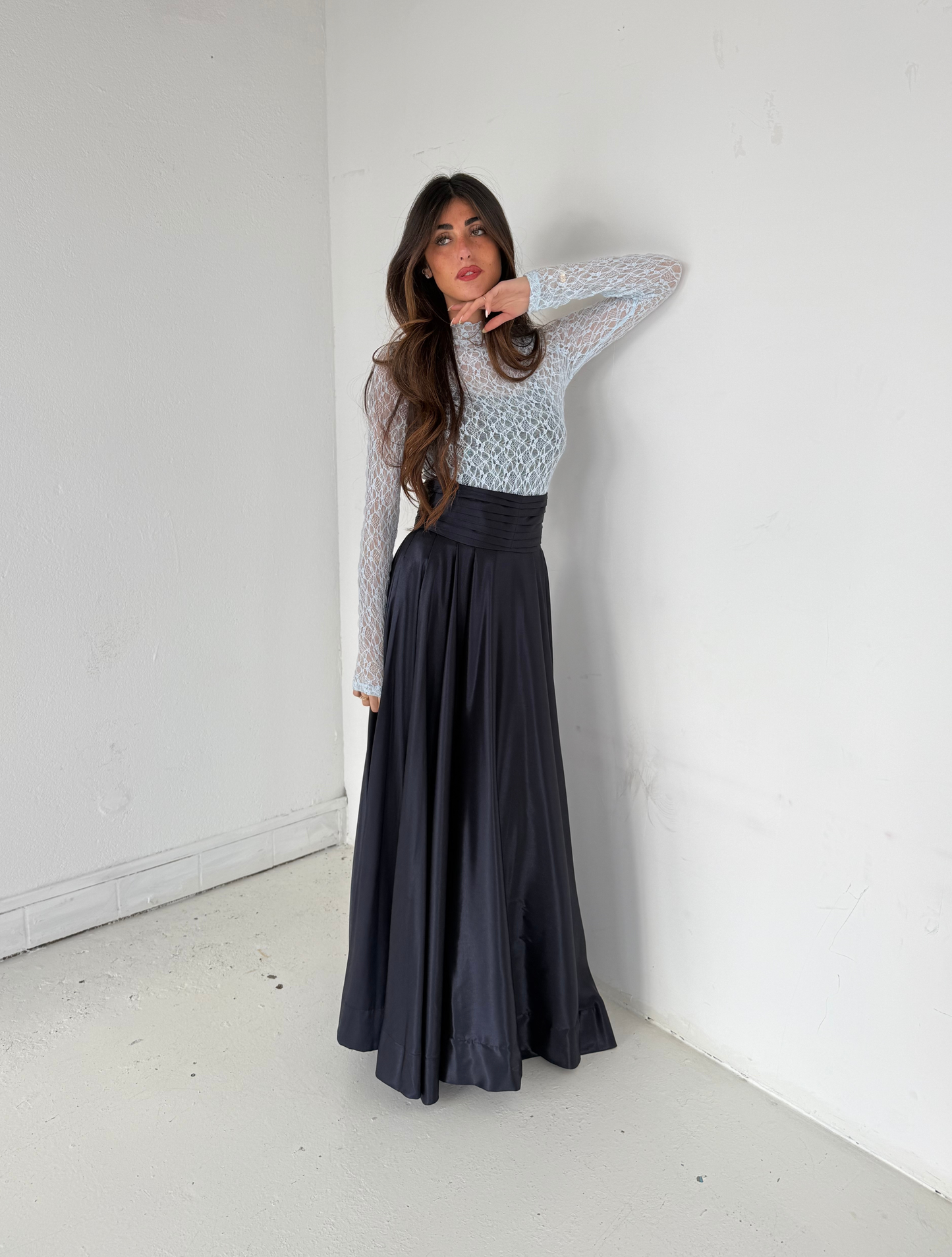 Jupe Longue Évasée - bleu marine