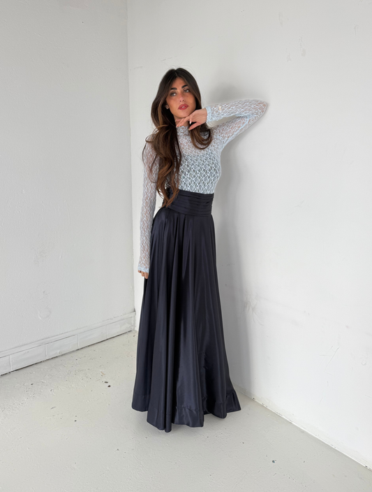 Jupe Longue Évasée - bleu marine