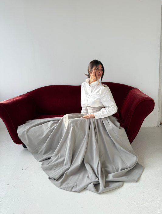 Jupe Longue Évasée - Taupe